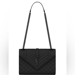 Saint Laurent Medium Envelope Monogram Matelassé Shoulder Bag